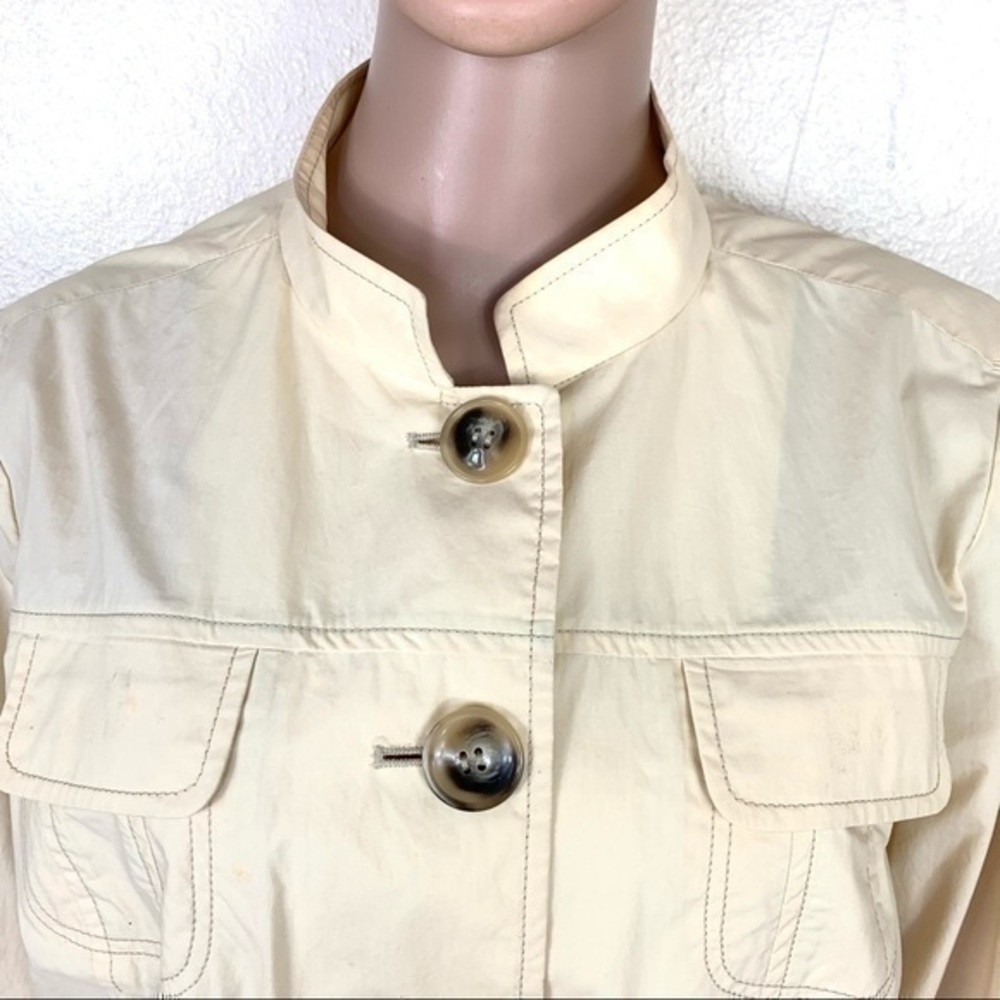 Lafayette 148 Women’s Blazer Cream Buttons Sz 12 - Picture 6 of 8
